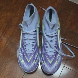 adidas Purple and Lime F50 Soccer Cleat-Style Athletic Shoes